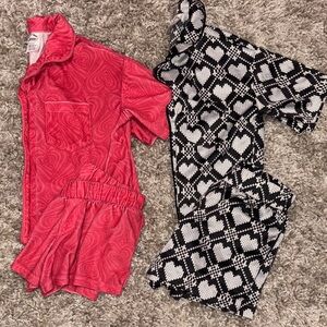 Red and Black Pajama Set